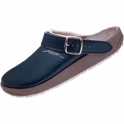 ABEBA Leder-Pantoletten blau 4484-36