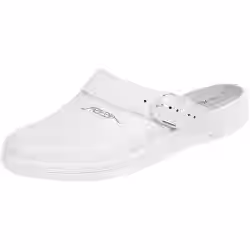 ABEBA Leder-Pantoletten weiß 4482-40
