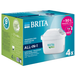 BRITA MAXTRA PRO All-in 1 Pack 4 Wasserfilterkartuschen 1 Packung = 4 Stück