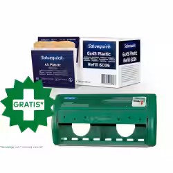 Cederroth Salvequick Plastic Pflaster + Pflasterspender 6036 + 490710