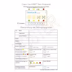 Clean Card PRO Abreibetest Testprotokoll 1 Block = 50 Blatt