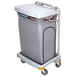 Cleankeeper Abfallsammelwagen I - 20 1 Abfallbehälter 140l + 2x Abfallsack 70l blau/rot