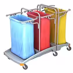 Cleankeeper Abfallsammelwagen I - 9 inkl. 3 x Abfallsack blau/rot/gelb