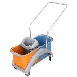 Cleankeeper Doppelfahrwagen 16 mit Kunststoffwringer mit Wagengriff