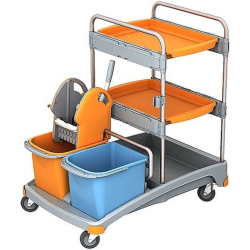 Cleankeeper Gerätewagen I - 13 2 x 20 l Eimer - blau / orange