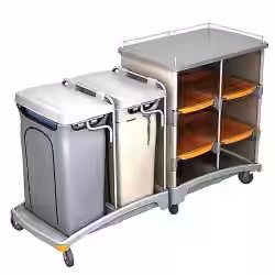 Cleankeeper Hotelwagen III - 4 Abfallbehälter 120 l