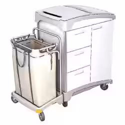 Cleankeeper Hotelwagen III - 9 Leinen-Wäschesack 120 Liter
