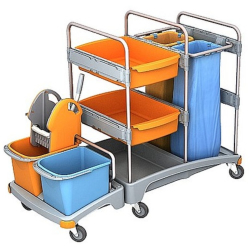 Cleankeeper Systemwagen I - 17 2 x 20 l Eimer - blau / orange