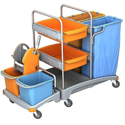 Cleankeeper Systemwagen I - 19 2 x 20 l Eimer - blau / orange