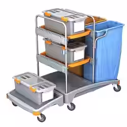 Cleankeeper Systemwagen II - 3 1 Abfallsack 120l - blau