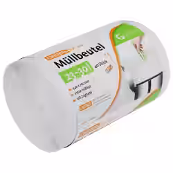 DEISS FOR YOU Müllbeutel 23-30 L mit grünem Zugband aus HDPE 56080