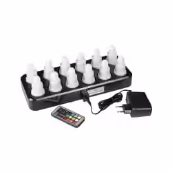 DUNI 12er LED Teelichter Set mit Ladestation