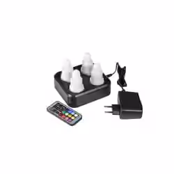 DUNI LED 4er Set mit Ladestation