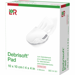 Debrisoft Debridement Pad mit Grifftasche