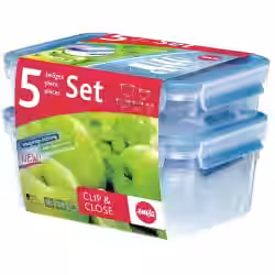EMSA Clip & Close Frischhaltedosen 5-teiliges Set 512753