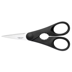 Fiskars Essential Küchenschere mit integriertem Flaschenöffner 1023820