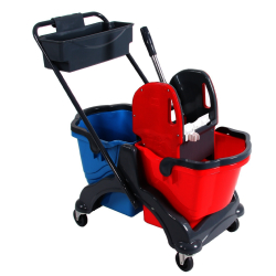 Floorstar Doppelfahrwagen BASIC 17 l mit Deichsel und Wanne DOFA 20 DK B