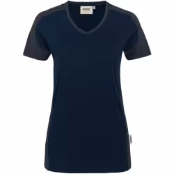 HAKRO Damen V-Shirt CONTRAST PERFORMANCE