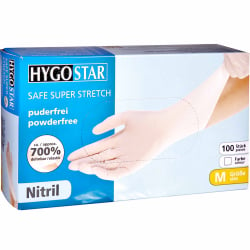 HYGOSTAR Nitrilhandschuh Safe Super Stretch