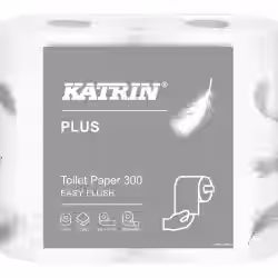 KATRIN Plus Toilet 300 EasyFlush Toilettenpapier 105003