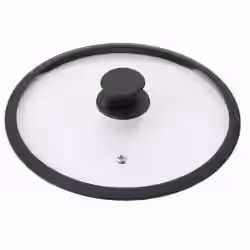 KRÜGER Saphir Universal-Glasdeckel mit schwarzem Silikonrand 517754