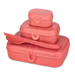 Koziol Lunchbos Set PASCAL READY inkl. Besteck