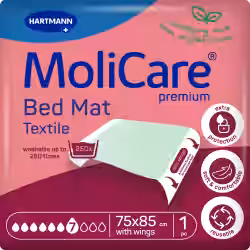 MOLICARE Premium Bed Mat Textile Bettschutzeinlage mit Flügeln 1550120