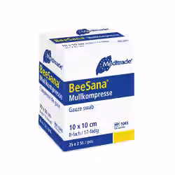 Meditrade BeeSana Mullkompressen 10x10 cm