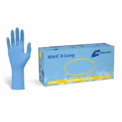 Meditrade Nitril 3000 x-long Blue Untersuchungshandschuh 1282M