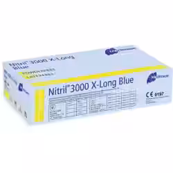 Meditrade Nitril 3000 x-long Blue Untersuchungshandschuh 1282XL