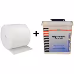 Multitex Wipes Rolle DR 100% PET & Spendereimer 1 Karton = 6 Rollen à 100 Tücher + 1 Spendereimer