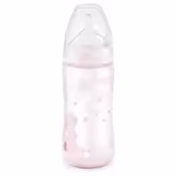 NUK First Choice Plus Rose Babyflasche mit Silikon-Trinksauger 10.216.106
