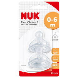 NUK First Choice Plus Silikon-Ventilsauger Größe 1 (0-6 Monate) 10.124.014