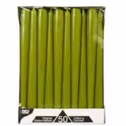 Papstar Leuchterkerzen olivgrün 81763