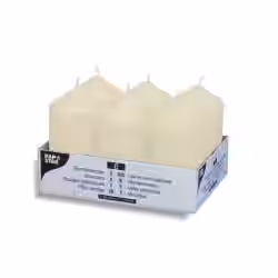 Papstar Stumpenkerzen creme 17991