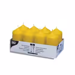 Papstar Stumpenkerzen goldgelb 17986