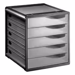 Rotho SPACEMAKER Bürobox - 5 geschlossene Fächer 1106500096