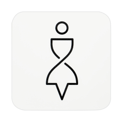 SanTRAL WC Schild Damen