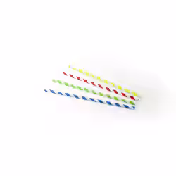 Sier Disposables Trinkhalm Papier gestreift assorti Maße (Ø x L): 6 mm x 23 cm
