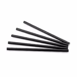 Sier Disposables Trinkhalm Papier schwarz Maße (Ø x L): 10 mm x 24 cm