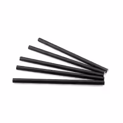 Sier Disposables Trinkhalm Papier schwarz Maße (Ø x L): 12 mm x 24 cm