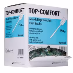 TOP COMFORT Mundpflegestäbchen mit PU Schwamm