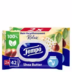 Tempo Sheabutter Feuchte Toilettentücher 836227