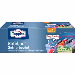 Toppits  Doppelverschluss Gefrierbeutel mit Safeloc  4008871209764