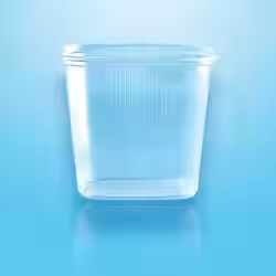 Verpackungsbecher mit Deckel PP eckig 500 ml 95076