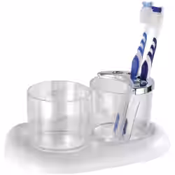 WENKO Pure Zahnputzbecher und Zahnbürstenhalter 17939100