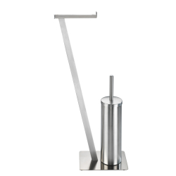 WENKO Stand WC-Garnitur Lirio Edelstahl matt