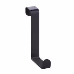 WENKO Türgarderobenhaken Schwarz matt 4er Set
