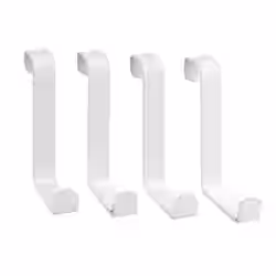 WENKO Türgarderobenhaken Weiß matt 4er Set