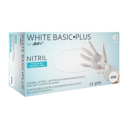 WHITE BASIC-PLUS Nitrilhandschuhe